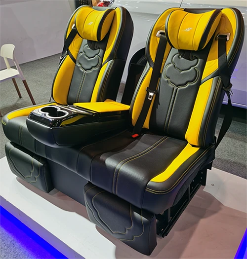 Yellow Black Chinese Style Luxury Car Seat
